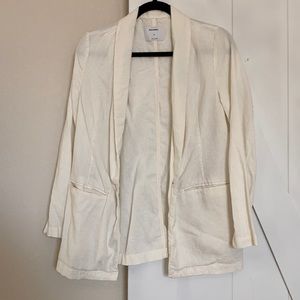 Old Navy White Linen Blazer